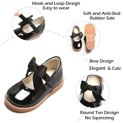 Image of PHIRAMIN Toddler Girl Mary Jane Dress Shoes-Little Girl School Uniform Shoes for Wedding Party