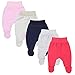 TupTam Pantalón con Pies de Bebé para Niña, Pack de 5, Mix de Colores 1, 62