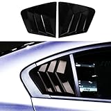 SAUWU 2-pcs for Honda Civic 9th Sedan 2012 2013 2014 2015 Accessories Sporty Car Auto Exterior Shutters Decoration Rear Side Window Louvers Air Vent Scoop Shades Cover Trim Blinds,Glossy Black