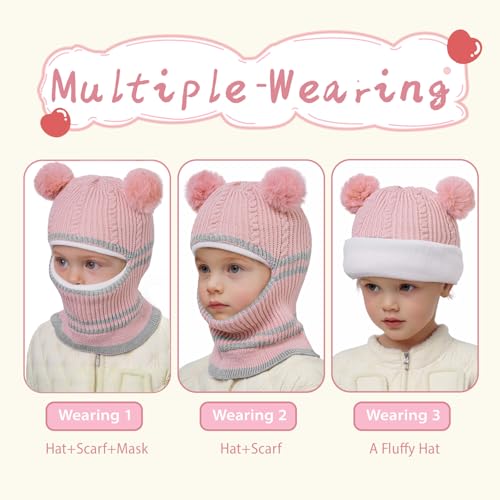 Clothclose Winter Hats for Kids Pink 20252