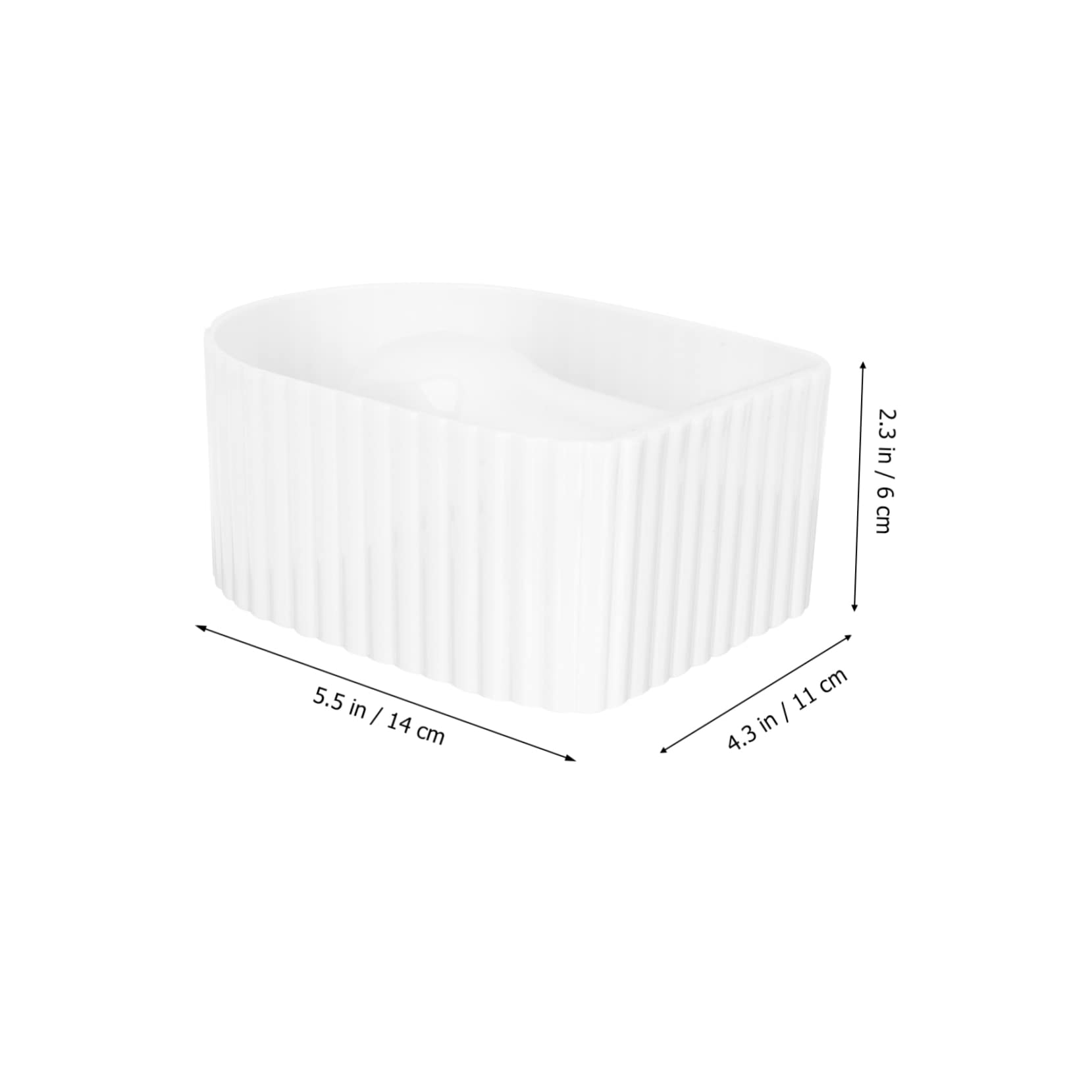 Ipetboom Nail Art Supplies Acrylic Nail Soak Bowl Manicure Bowl for Fingernails Soaking Hand Bowl White