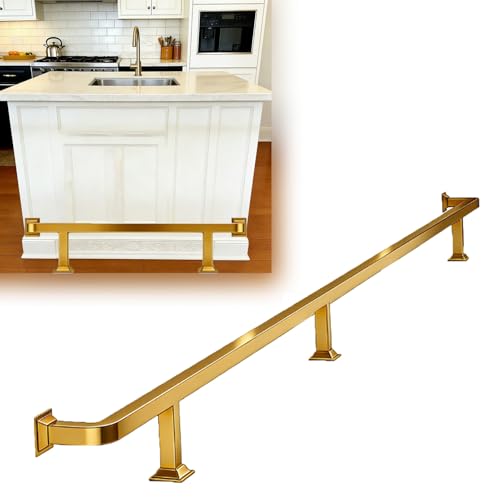 Heavy-Duty Square Tubing Bar Foot Rail 3.3-7.2ft with Mounting Hardware, Outdoor Pub Footrest Pole, Undercounter Railing for Bars and Restaurants (4.3ft/131cm)