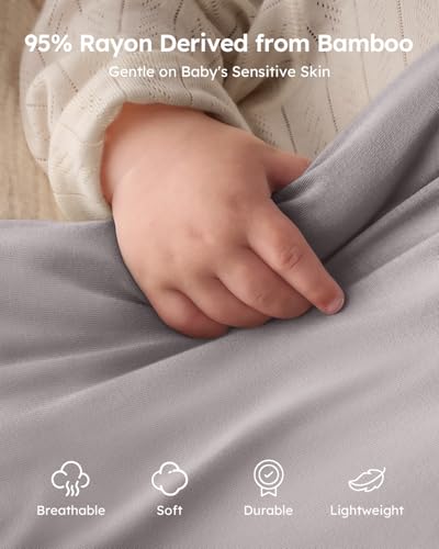 Image of Yoofoss Rayon Made from Bamboo Baby Sleep Sack 0-6 Months 1.0 Tog Baby Wearable Blanket, Super Soft Infant Toddler Sleeping Sack 2-Way Zipper