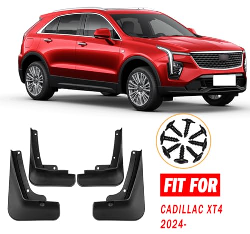 Image of Mud Flaps Mud Guards Fit for 2024- Cadillac XT4, Front & Rear Mud Splash Guards Accessories - 4 Pc, Black