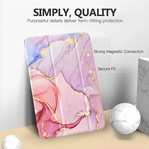 Image of Moko Smart Case for iPad 9th / 8th / 7th Gen Case, Light Pink Gold Marble