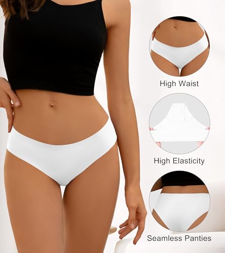 DEANGELMON Seamless Underwear for Women No Show Bikini Panties Comfortable Stretch Invisible Ladies Hipster Briefs2