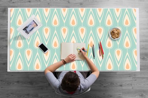 Couverture de bureau en vinyle de qualité supérieure bords arrondis 120x60