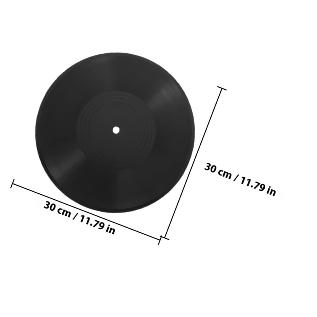 Toyvian Decorazioni da Parete e Facile da Installare 10 Pezzi in Plastica di Dischi in Vinile Nero 12 Pollici Stile Retrò per Arredamento Casa e Tema Disco