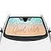 UV Protect Foldable Accordion Durable Windshield Sun Shades – Universal Fit for Car Auto Sedan Truck SUV (Beach Vibes)