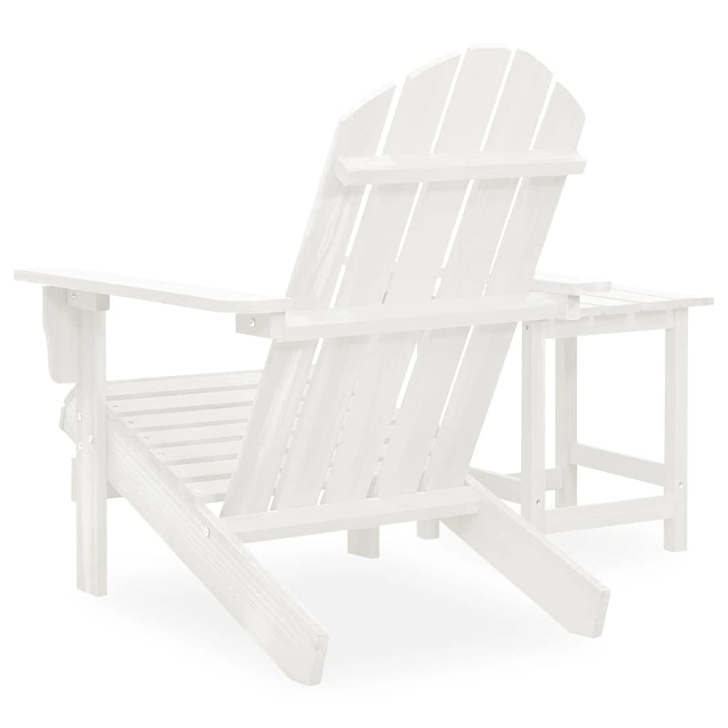 homiuse Adirondack Adirondack Silla de jardín blanca Adirondack Silla Muebles de jardín Silla Loungesessel GartenstüHle Armlehnstuhl Gartenstuhl Mecedora Madera con Mesa Madera Maciza Abeto 69,5 x
