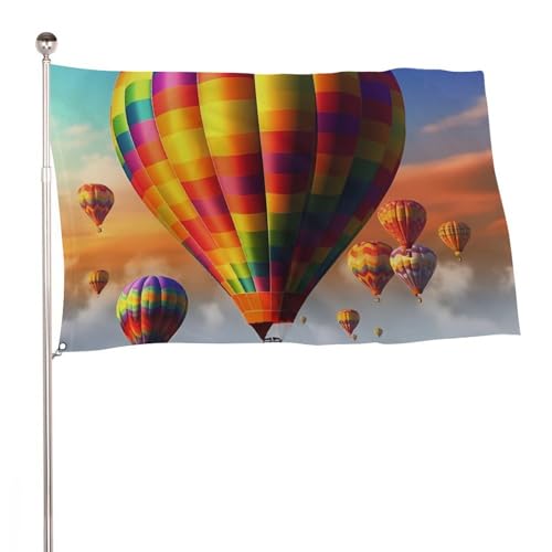 Drapeau montgolfière double face résistant pour l'extérieur