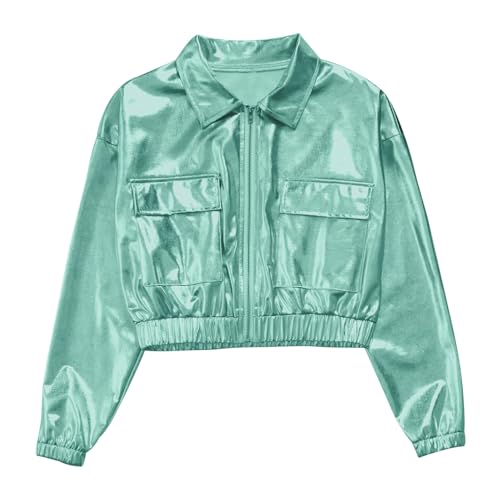 DINORMIN Modern Dance Coat for Girls Boys Sequins Performance Tops Hip-hop Jazz Dance Jackets Outwear4