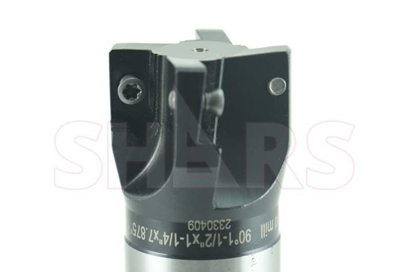 Image of Shars 1-1 /2 x 7-7 /8 inch 90 4 Flutes Indexable End Mill with 4 PCS of APKT Insert NEW 404-2867W+404-6541(4) P[
