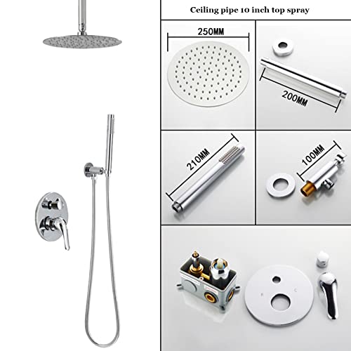 Douche à main haute pression combo de douche 8 pouces en chrome