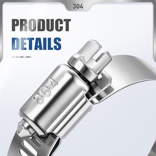 Image of Boao Adjustable 304 Stainless Steel Duct Hose Clamp, 14 Inch