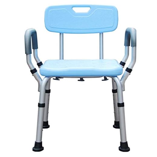 Bath Stools Shower Chair | Portable Bath Seat | Adjustable Showering Bench | White Bathtub Lift Chair with Arms