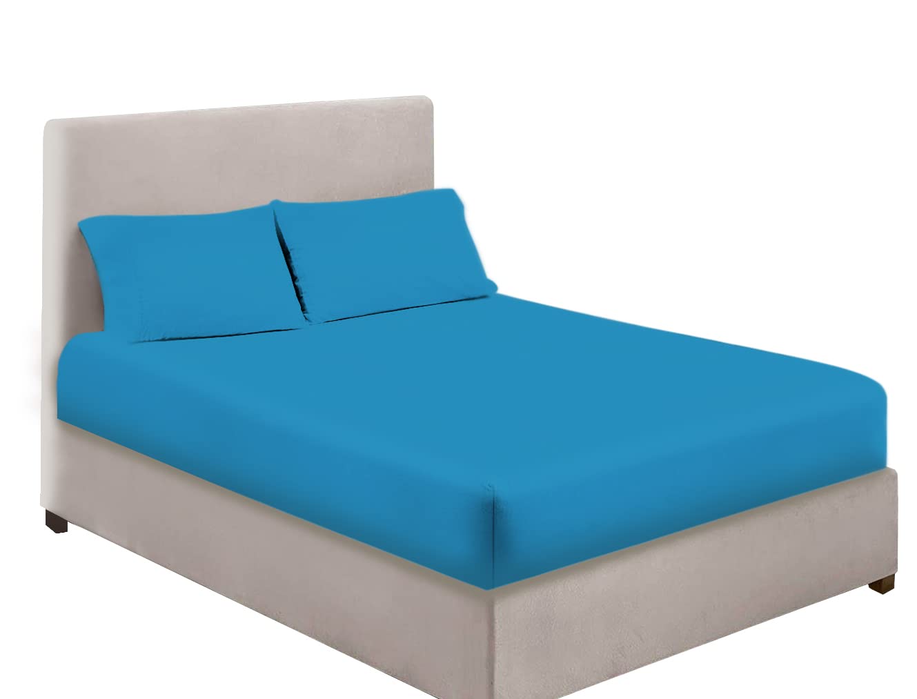 Extra Deep Bedding 100% Extra deep Fitted Sheets 16" 40CM Egyptian Cotton 200TC 15 Colours Single Double King Super King (King, Teal)