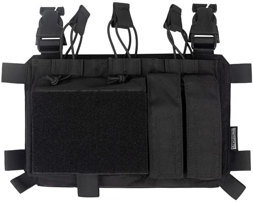 OneTigris Triple Mag Pouch with Utility Pouch Tactical Placard for M4 Magazines & Pistol Magazines