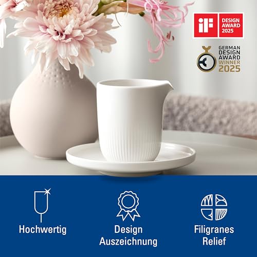Villeroy & Boch Afina Milk Pitcher, for Milk, Cream and Sauces, Premium Porcelain, Made in Germany, Dishwasher and Microwave Safe, White, 7.5 oz Capacity by Villeroy & Boch - Image 5