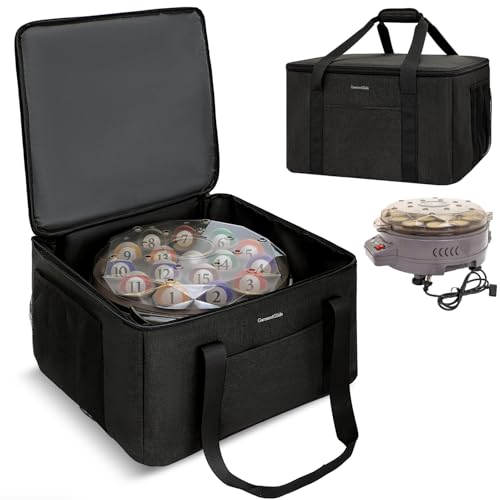 Pool Ball Cleaner Storage Bag, Compatible with Most Pool Ball Cleaner Machines, Durable Billiard Cleaner Carry Bag with Padded Lining, Organizer for Billiards Accessories, Ideal Billiards Gift for Men