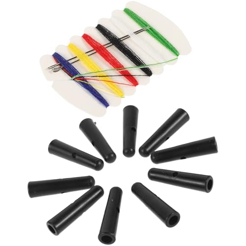 HOMSFOU Cuentas para Paraguas 10 Piezas, Accesorios de Repuesto para Paraguas Plegables, Cuentas Traseras de Plástico Negro de 4 Mm, Piezas para Reparación y Mantenimiento de Sombrillas,