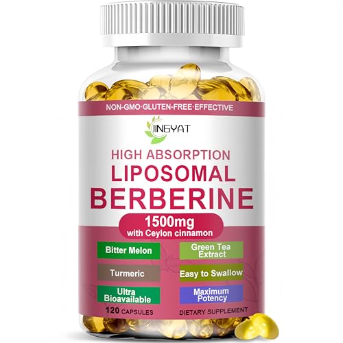 Berberine with Ceylon Cinnamon - Berberine Supplement 1500mg with Bitter Melon Turmeric for