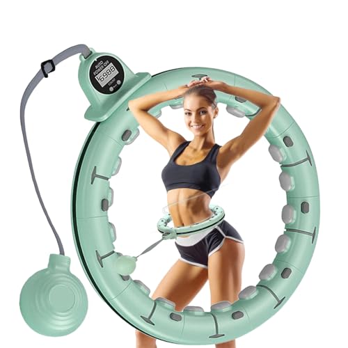 【2025新登場】スマートフラフープ サイズ調節可能（65～110cm）で大人からお子様までご利用可能！カウント機能で目標設定がしやすく、落ちにくい設計で続けやすい。組み立て簡単なフープ。エクササイズやフィットネスに最適な器具です。初心者向け