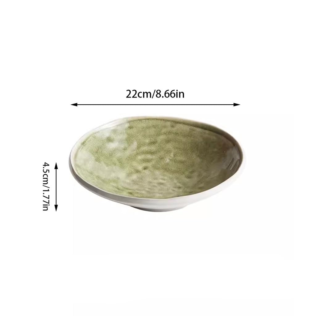 Zestawy talerzy obiadowych do kuchni Ceramiczny nieregularny talerz obiadowy Piec domowy Głęboki talerz do zupy Komercyjny talerz na przekąski Restaura (8,6 cala W)