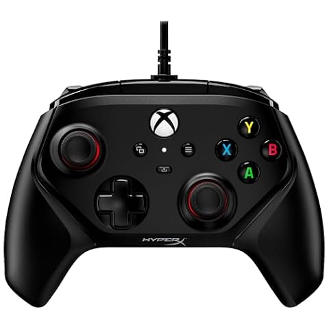 HyperX Clutch Gladiate – przewodowy kontroler do Xbox One, Xbox Series X|S, PC, oficjalnie licencjonowany przez Xbox, podwójne blokady wyzwalania, programowalne przyciski, podwójne silniki Rumble