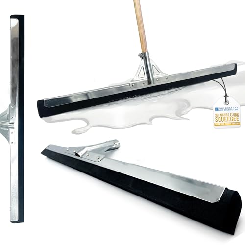 30 Floor Squeegee Head, Floor Wiper Head with 2-Layer Foam Blade, Outdoor/Indoor Wet Room Floor Squeegee Heavy Duty, Ideal Squeegee Mop for Home, Compatible with 23-24MM Handles