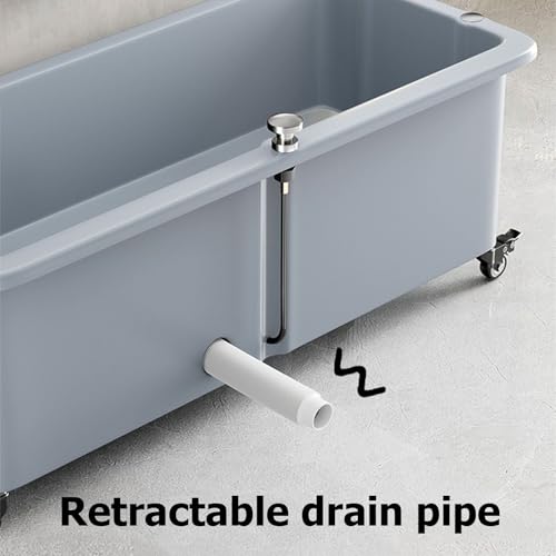 Seau à franges en plastique et évier utilitaire mobile de lavage