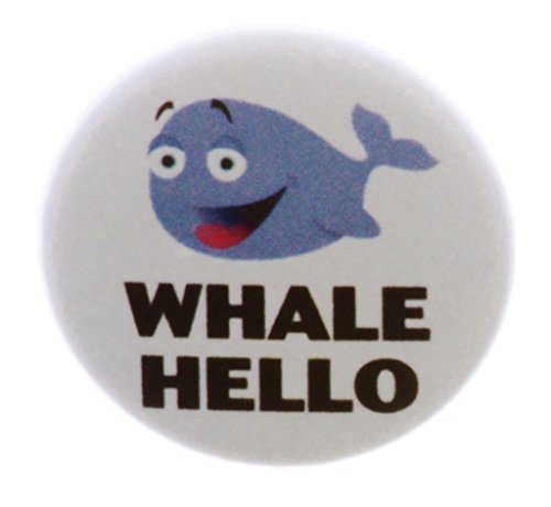 Whale Hello Magnet Well Hi Cute Kawaii Funny Humor Quote