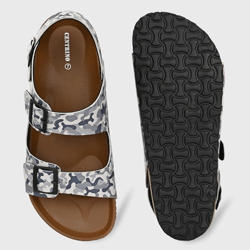 Image of Centrino Men's Berkin-Style Slip-On Sandals | Open Toe Design | Soft PU Footbed | Lightweight & Comfortable | Arch Support | On-Grip Sole | Casual Outdoor Wear (9215)