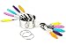 MEAL PREPSTER 10 Stainless Steel Measuring Cups & Spoons | Stackable, Engraved & Rust Proof Set With Colorful Silicone Handles | For Liquid, Dry Food, Baking, Cooking, Diet Meal Prep & Weight Watchers