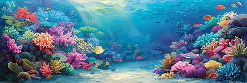 Diamond painting poisson corail grand format strass point de croix