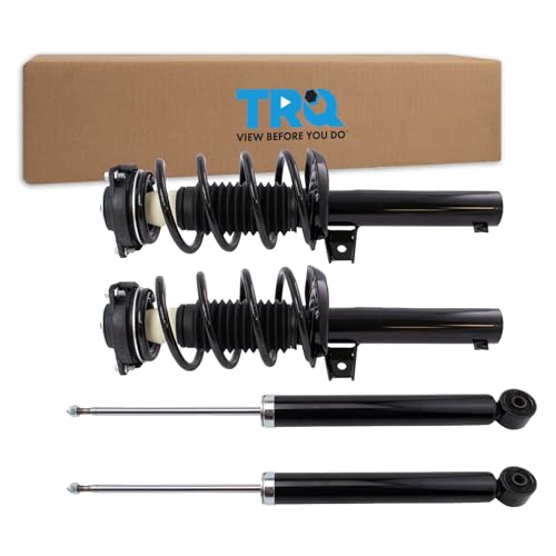 Image of TRQ Front and Rear Complete Strut Assembly & Shock Absorber Kit Complete Strut & Coil Spring Assembly Compatible with 2012-2019 Volkswagen Beetle