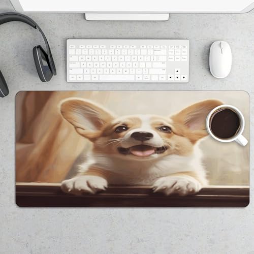Cute Corgi Desk Pad con Base de Goma Grande miniatura 5