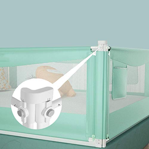 Barandilla de cama para niños protector anticaída de seguridad de 120cm verde 4