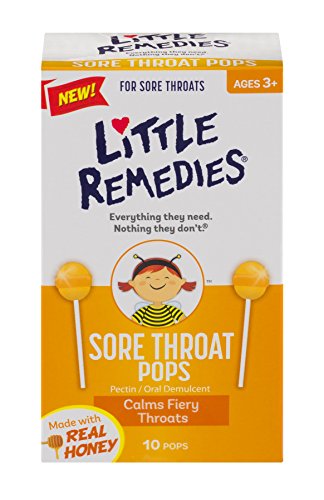 Little Remedies Sore Throat Pops | Made With Real Honey | Ages 3+