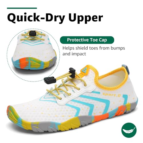 Image of SAGUARO Water Shoes for Women - Barefoot Quick-Dry Aqua Sock, Lightweight, Breathable for Swimming, Beach and Outdoor Activities Size 5.5-10.5