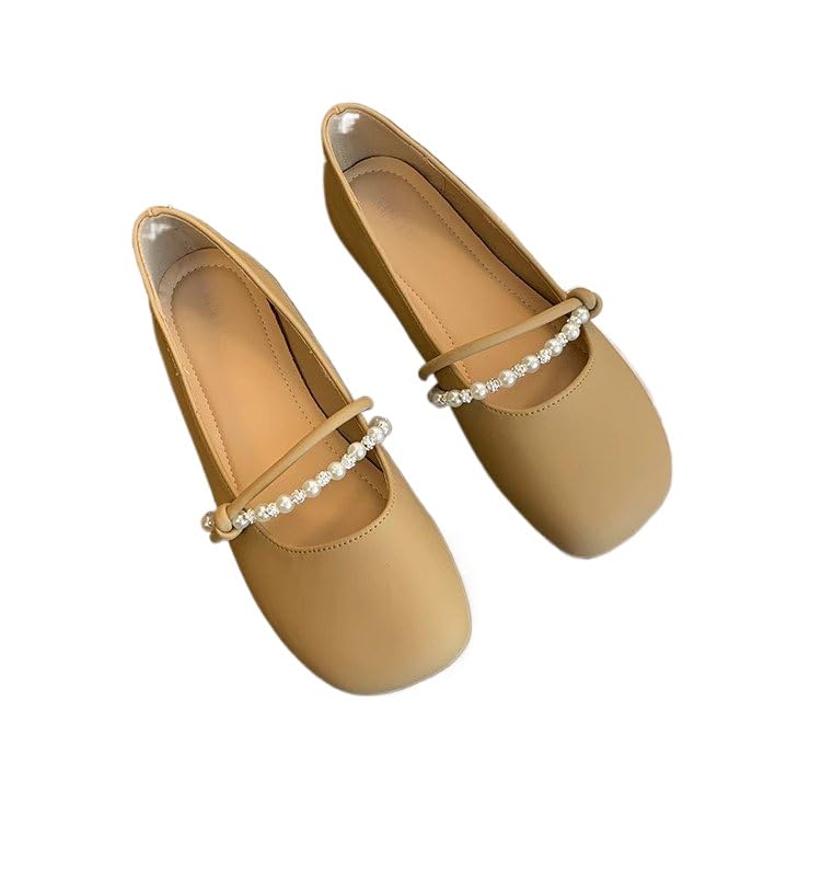 Wear-Resistant and Lightweight, Skin-Friendly, Jane Small Leather Women's 2025 Spring New French Temperament Flat Fashion Evening Gentle Wind Shoes