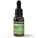 Essenciales - Aceite Esencial de Árbol de Té BIO, 100% Puro y con Certificado ECOLÓGICO, 10ml | Aceite Esencial Melaleuca Alternifolia - Tonificante, Antiséptico y Antifúngico