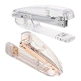 Homoyoyo 2 Stück Teiliges Mini Heftgerät Stabiles Heften Automatische Rückfederung Tragbar...