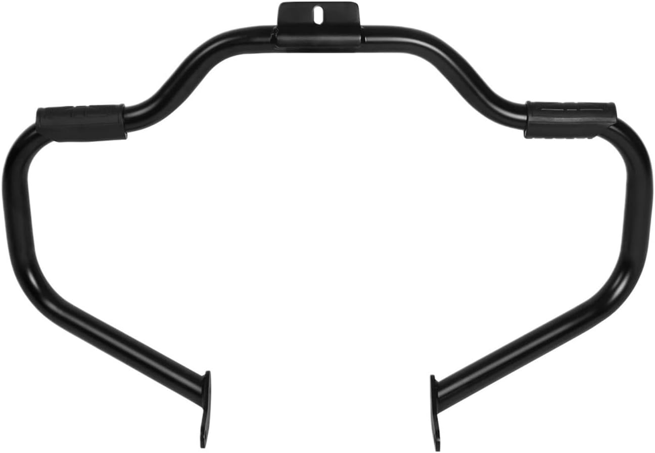 Engine Guard Motorcycle Mustache Engine Guard Fit for Harley FL Fit for Softail 2000-2017 Slim Fat Boy Cross Bones Springer Classic Bar Bumper Protector(Chrome)