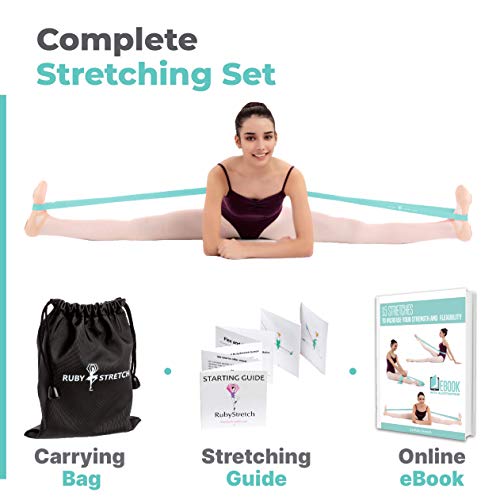Stretch Bands for Dance and Ballet with Gift Box – Resistance Bands Set for Dancers, Ballerinas, Gymnasts and Cheers – Improve Flexibility, Strength and Split - Colors and Sizes for Kids and Adults