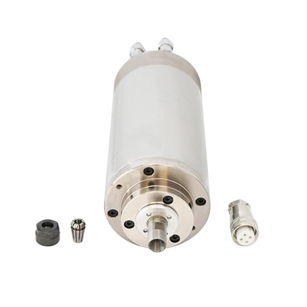 ATO CNC Spindle Motor, 3.2kW 3 phase AC 220V ?100mm Water Cooled CNC Spindle Motor 12.8A ER20 Collets 400Hz 24000rpm, for CNC Machines (3.2kW 220V)
