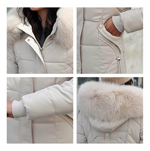 Doudoune d'hiver extra longue femme gris foncé 3XL avec capuche - 5