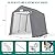 GARTOO 8' x 8' Outdoor Storage Shelter Shed- Heavy Duty Storage Tent with Roll-up Ventilated Windows, Portable Garage Zipper Storage shed for Bike, ATV, Motorcycle Shelter, Gray