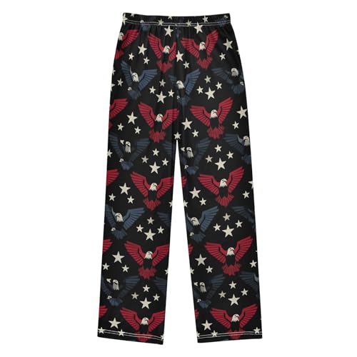 Pajama Pants Eagle White Star Pattern Long Sleep Pants Lounge Bottoms2