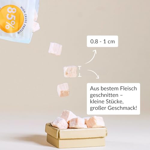 RumbleBox 100 % Hühnerleber Gefriergetrocknet – Monoprotein Katzensnack ohne Getreide & Zucker, Appetitanreger für Allergiker & wählerische Katzen (50 g)